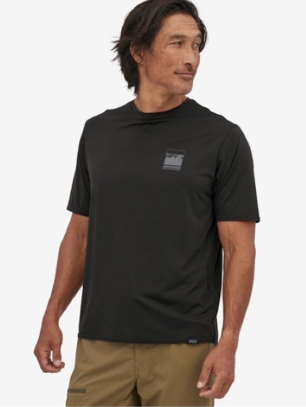 Patagonia Men’s Capilene® Cool Daily Graphic Shirt Alpine Icon Black Sz S